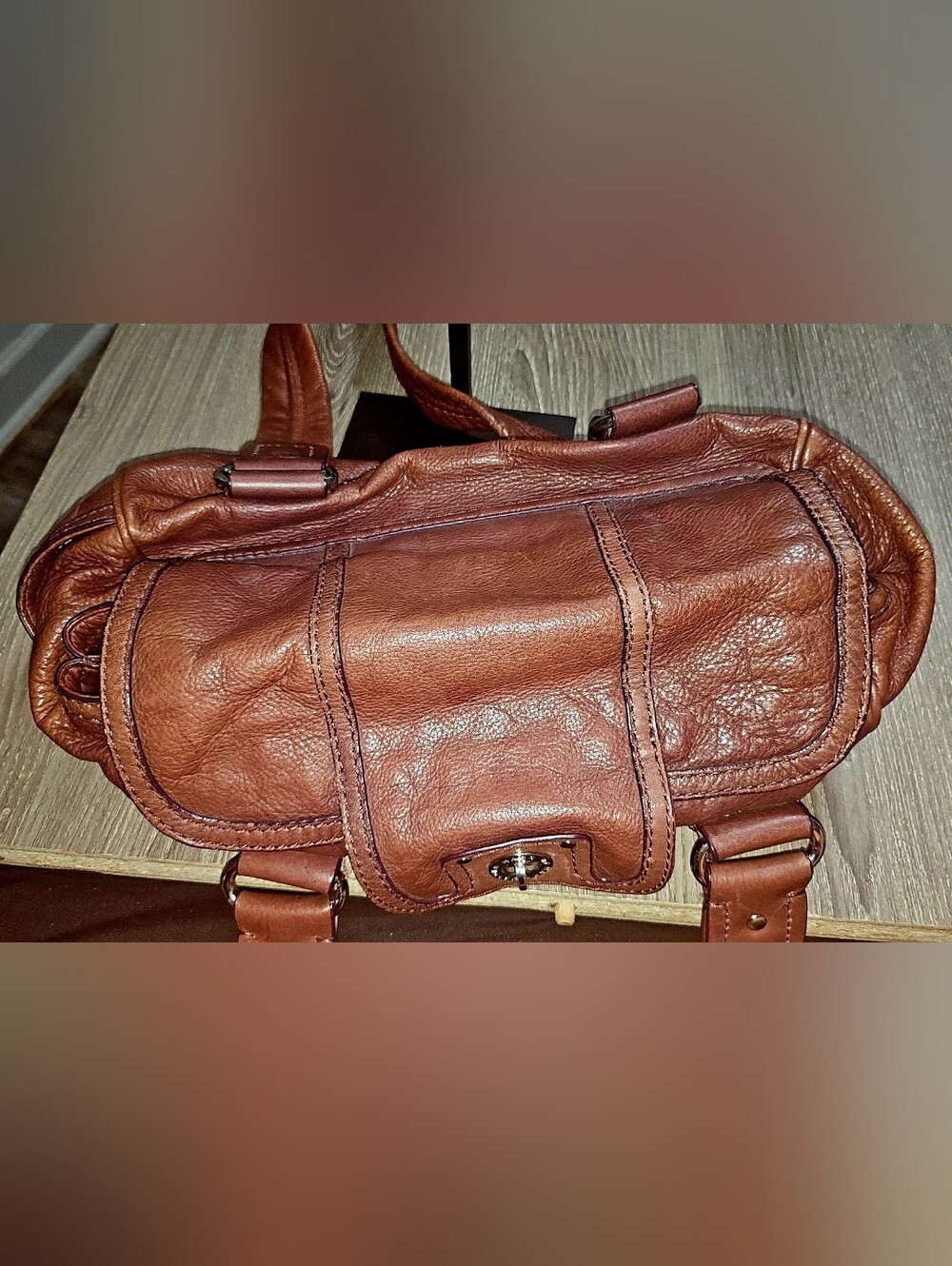 Vintage Marc by Marc Jacobs Totally Turnlock Quinn Satchel Brown Leather Bag - Picture 13 of 16